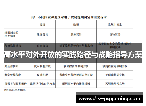 高水平对外开放的实践路径与战略指导方案